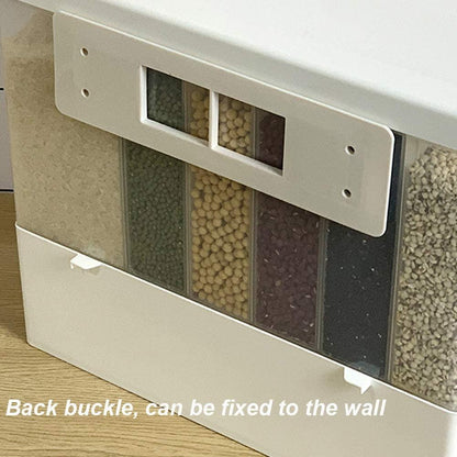 SmartGrain Adjustable Wall Storage | 6-Grid Dry Goods Organizer