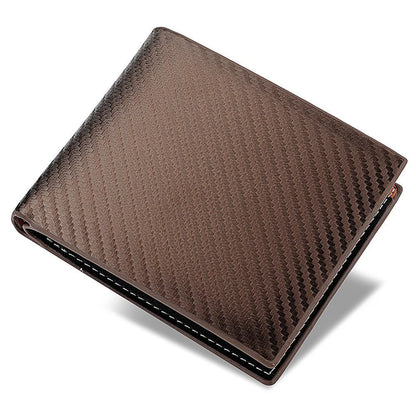 Carbon Fiber Wallet Men's Card Holder One-Piece Zipper