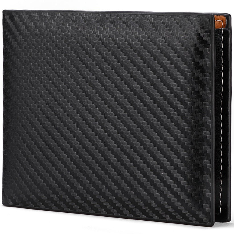 Carbon Fiber Wallet Men's Card Holder One-Piece Zipper