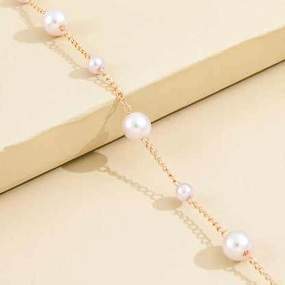 Vintage Pearl Clavicle Chain Female Simple